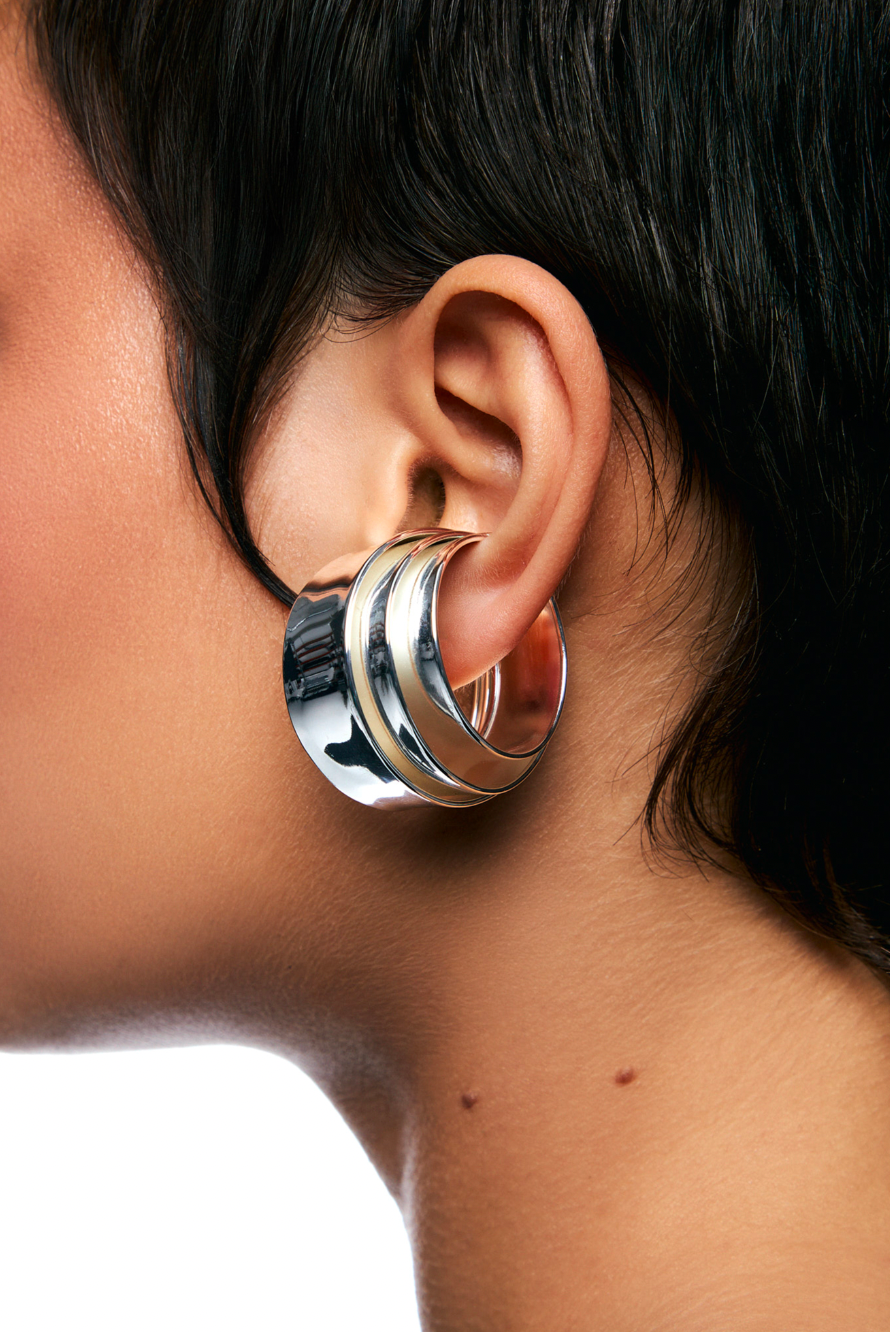 Sterling Silver 3-Ribbon Big Ear Cuff – Jeanne Friot Sterling Silver 3-Ribbon Big Ear Cuff – Jeanne Friot