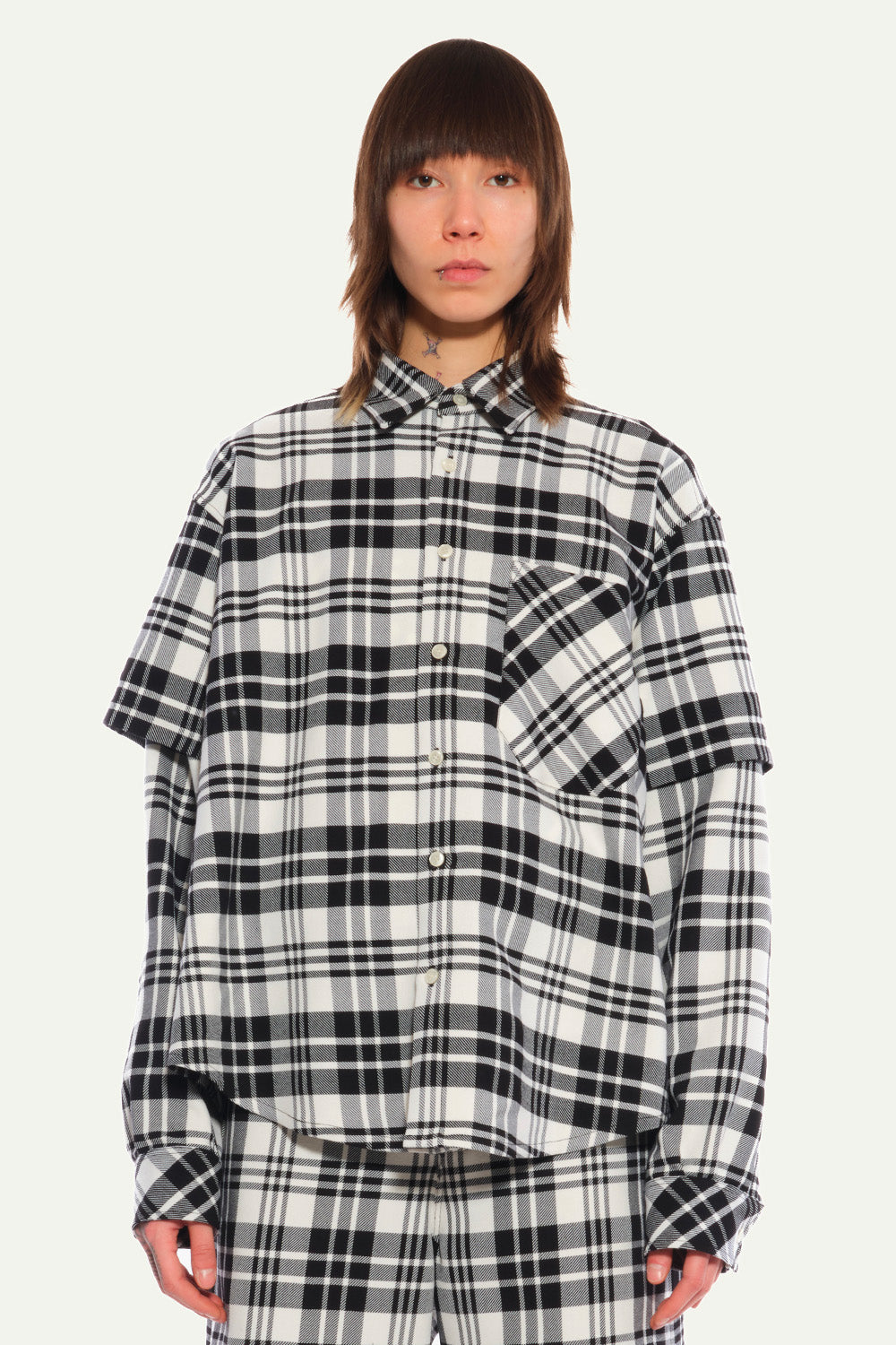 Double Sleeve Tartan SHirt