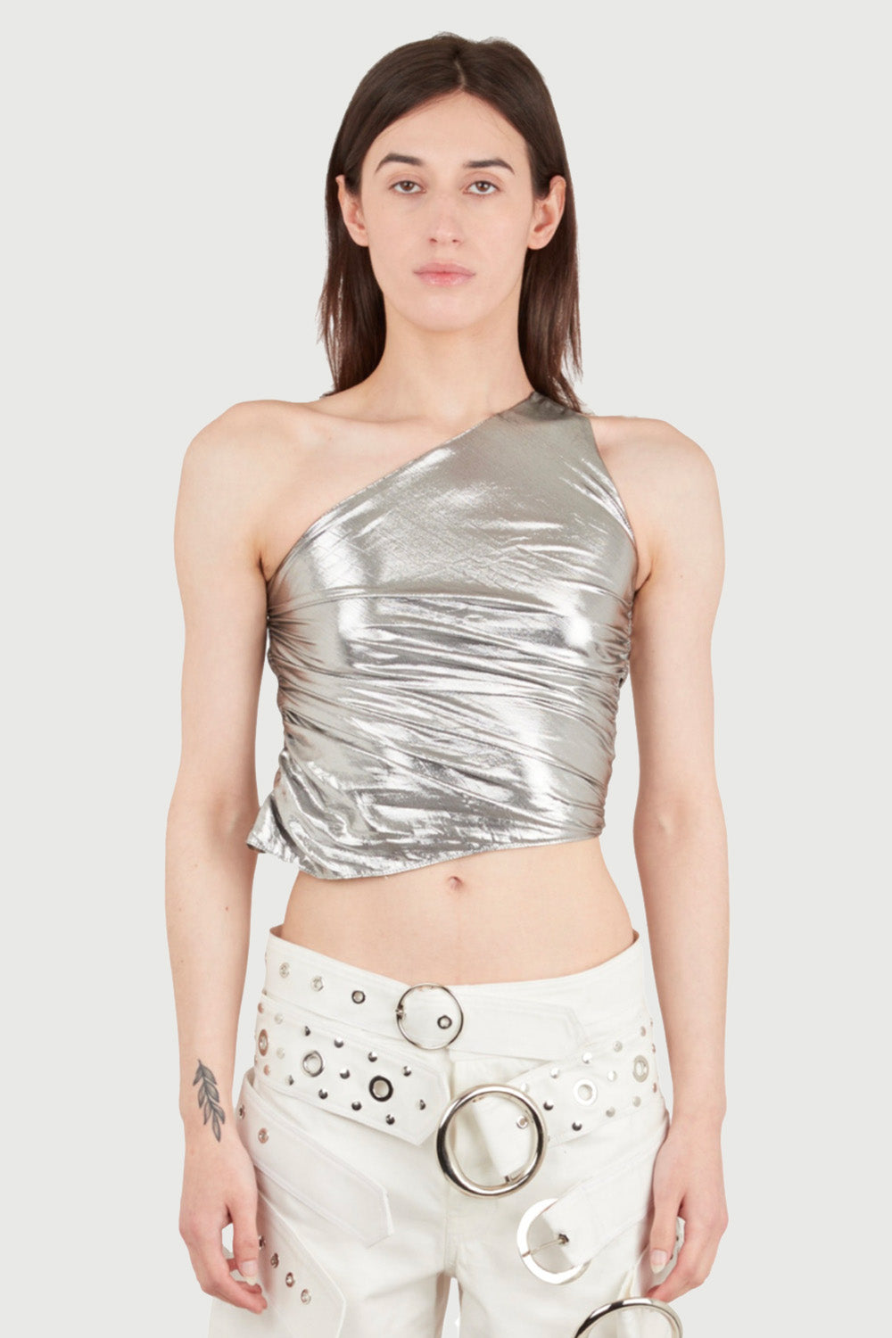 SILVER PLEATS TOP