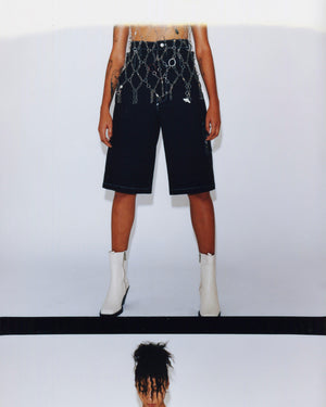 BERMUDA DOUBLE CEINTURE NOIR